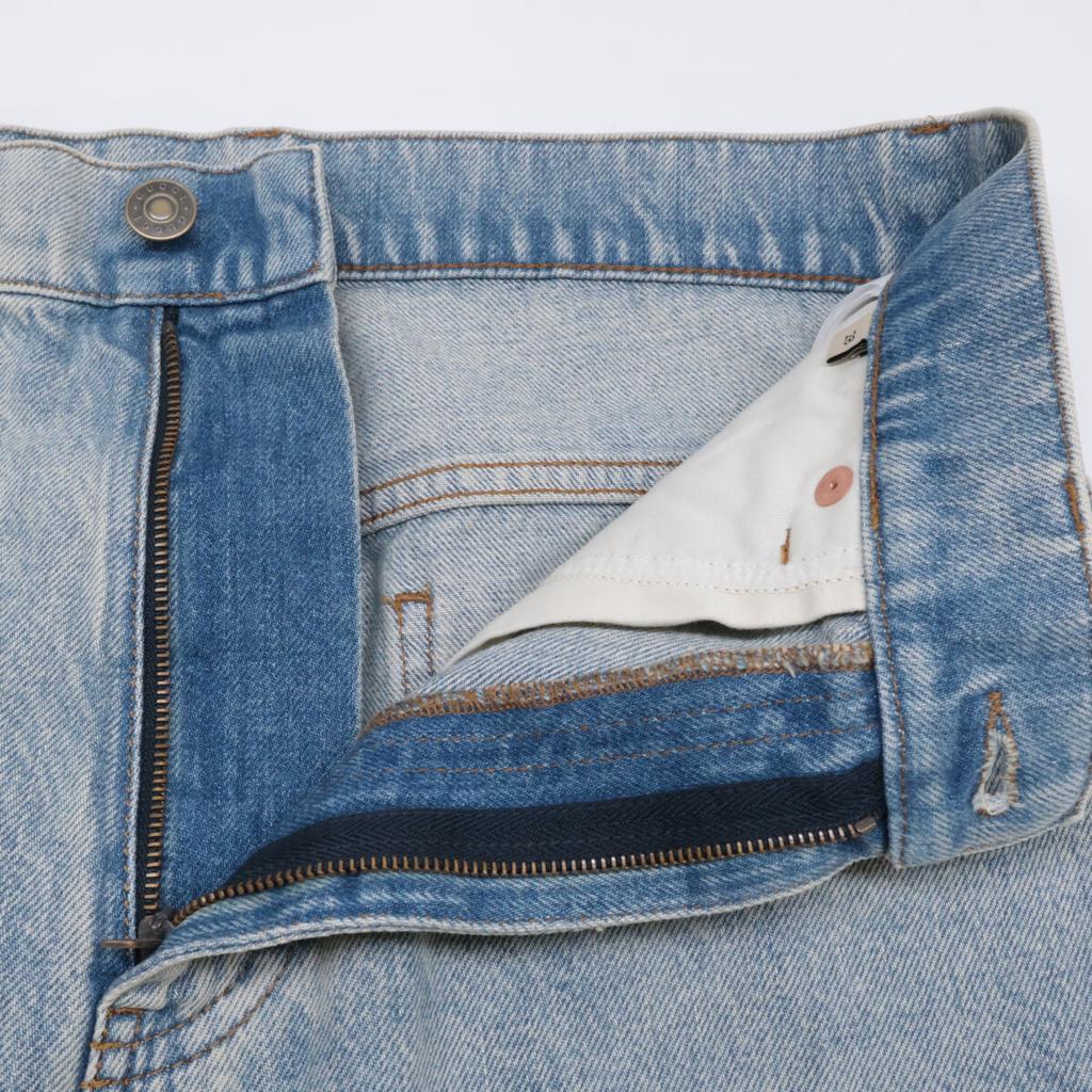 GUCCI [/Domestic genuine] 774078 Turn-Up Washed Zip Fly Denim Pants/ Bottoms 28 Light blueUsed