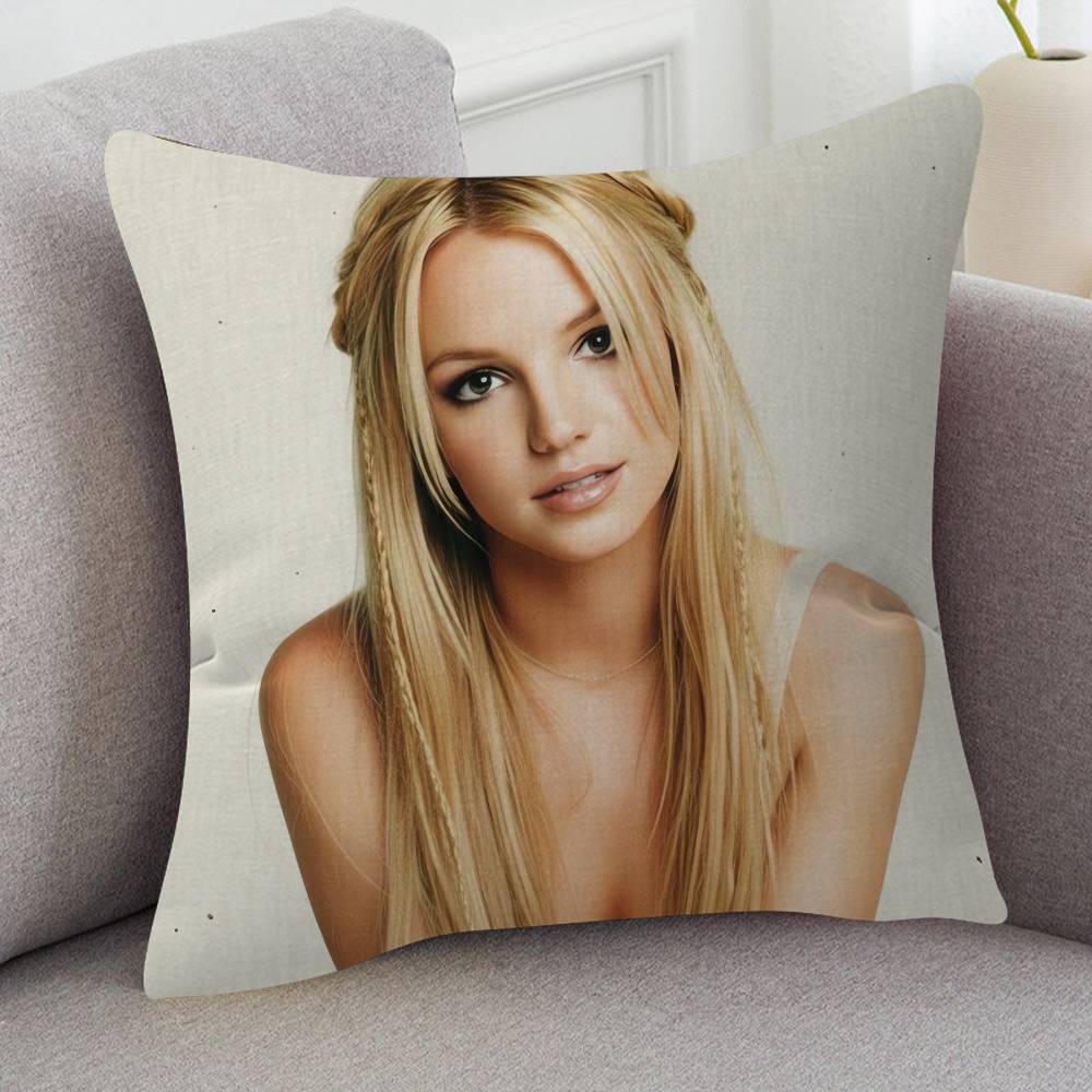 Sängerin Britney Jean Spears Zeichentrickserie Quadratisches Kissenbezug Weiche Taille Sofa Kissenbezug Schlafzimmer Zimmer Kissenbezug