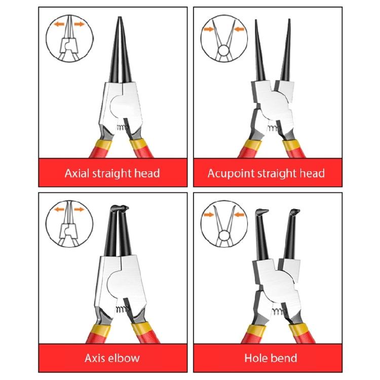 4Pcs Snap Rings Pliers Double Purpose Circlip Pliers Carbon Steel Removing Reassembling Hand Tool for Internal