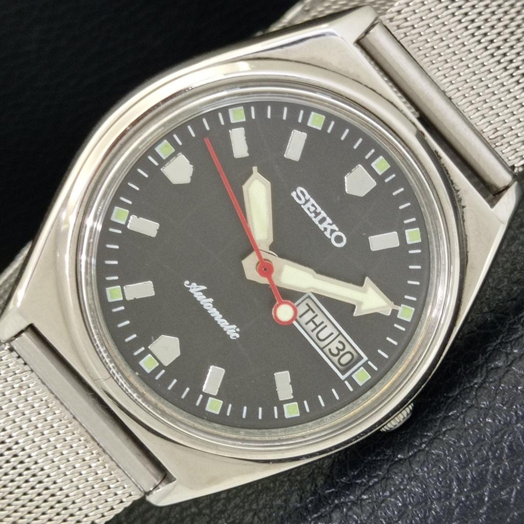 

ЯПОНИЯ ВИНТАЖ SEIKO АВТОМАТИЧЕСКИЕ 6309A МУЖСКИЕ ЧАСЫ С ЧЕРНЫМ ЦИФЕРБЛАТОМ a700408-5 R203-a700408