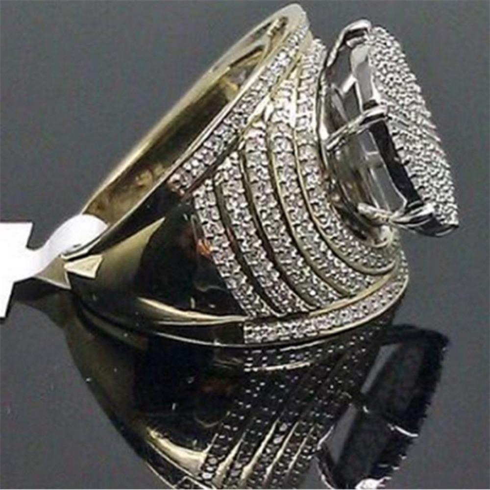 Women's Exquisite Trendy Simple Creative Ring Luxurious Inlaid Zirconia Fashion Engagement Couple Ring Gift Niche Party Zircon