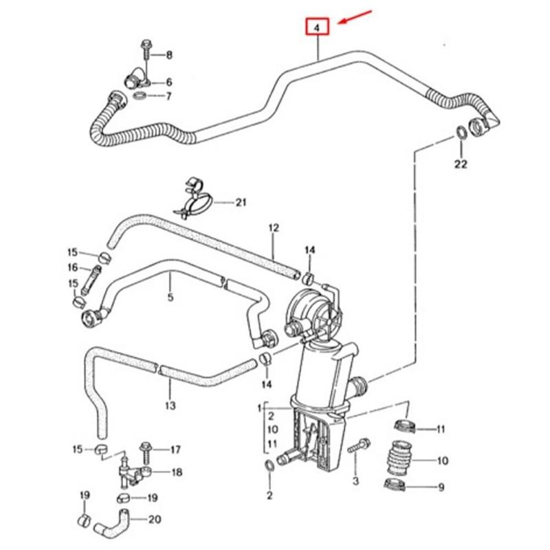 Motor Kurbelgehäuse entlüftung Schlauch Zylinder Entlüftung Rohr Verbesserte Abgas Emission für 911 Boxster 99610714755 Zubehör
