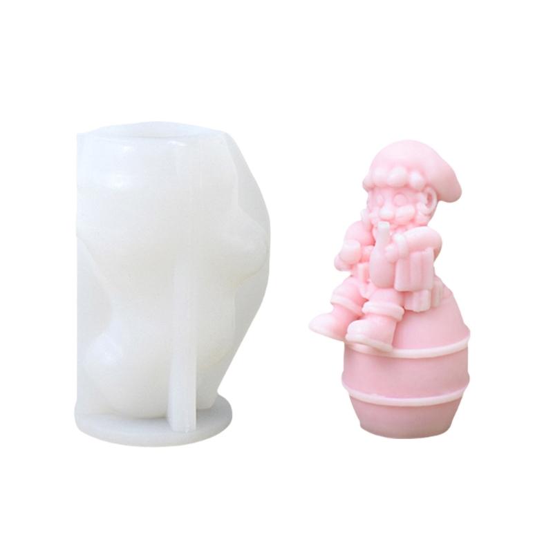 Santa Silicone Molds Epoxy Resin Molds for Candle Soap Plaster Decoration, Christmas Theme Candle Molds for Art Craft 1