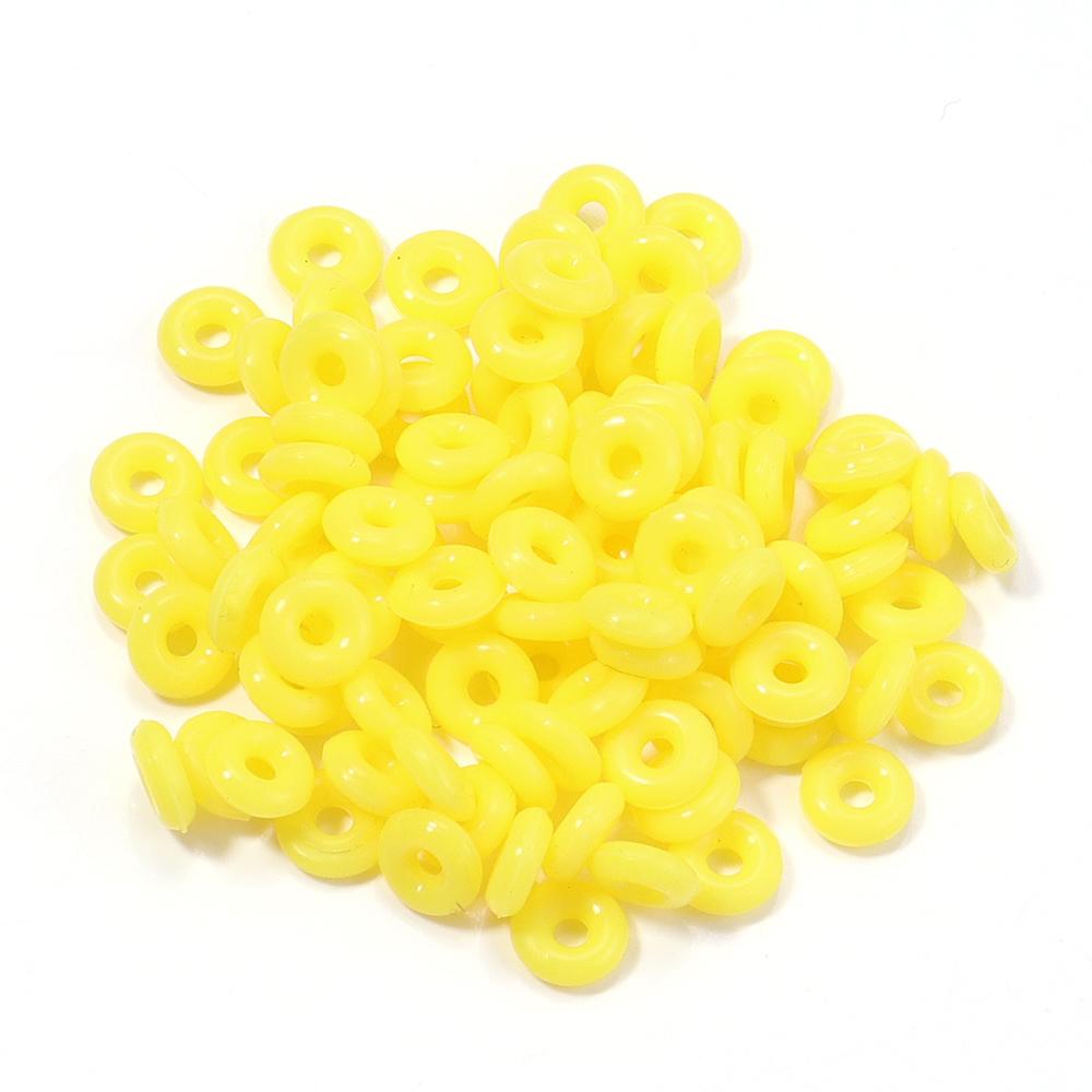 100pcs 6/7mm Colorful Elastic Silicone O-Ring Positioning Beads Stopper Beads For Leather Bracelet Jewelry Making Accessories