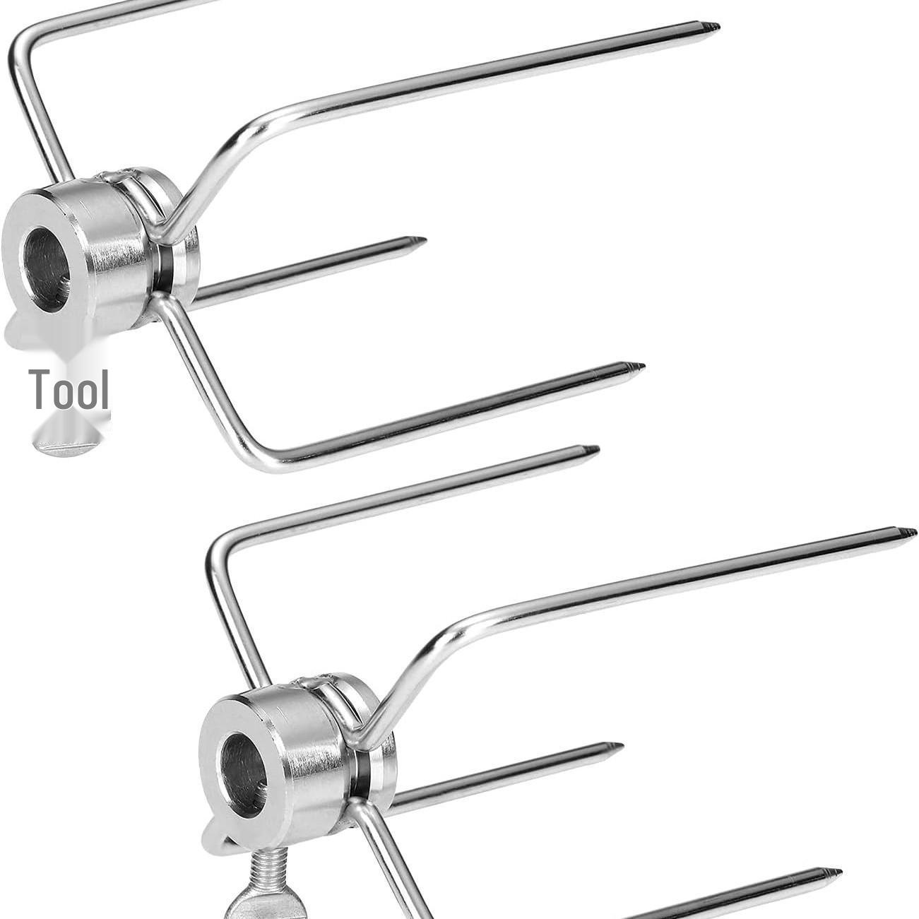 Food Grade 304 Stainless Steel BBQ Tongs & Multi-functional Chicken Grill Fork