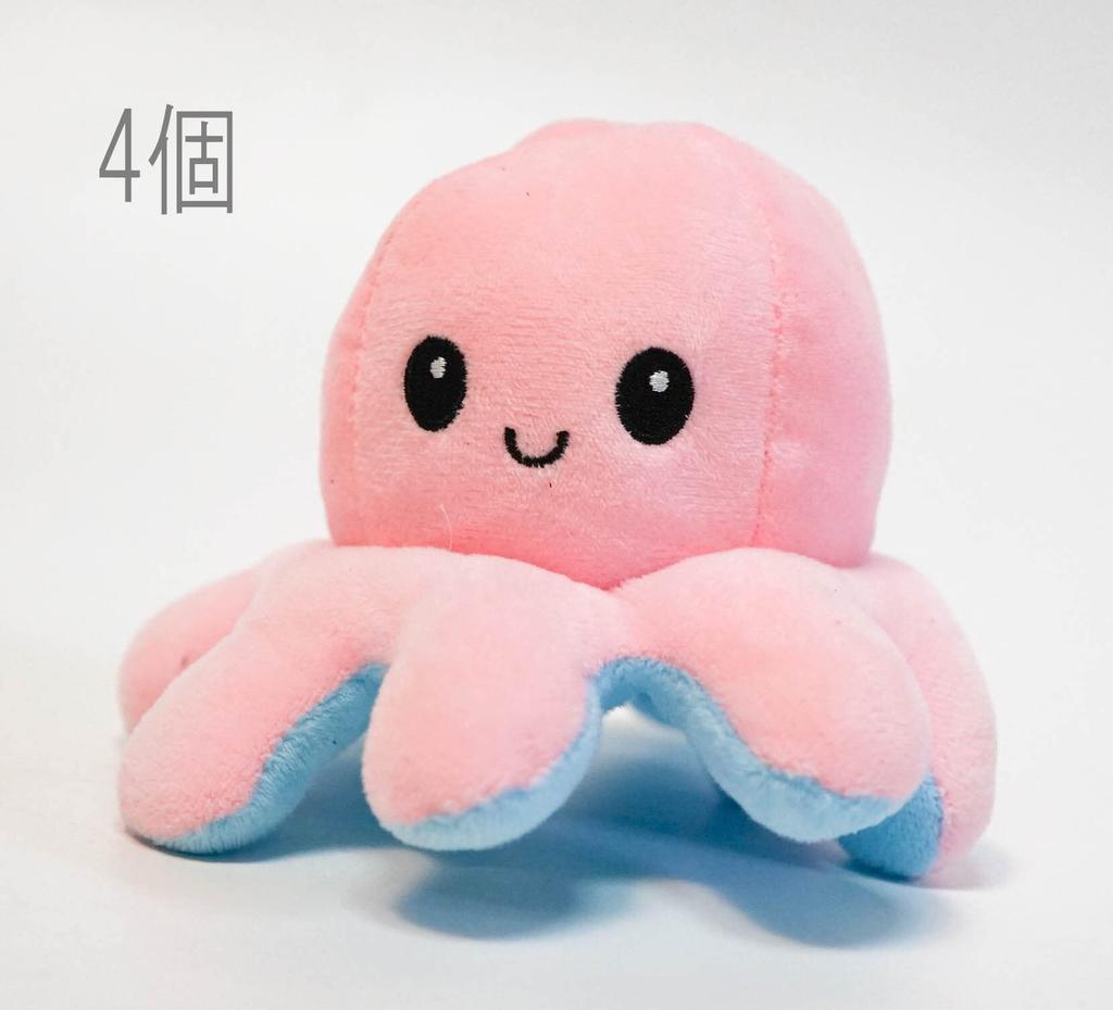 Reversible Octopus Plush Toy, Pink, Touhou, 4 Pieces, 20cm, Made in Japan [Actual Product Photographed]