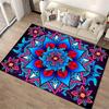 Colorful Mandala Pattern Carpet with Blue and Pink Floral Design Suitable for Use As an Anti-slip for Living Room Bedroom Sofas