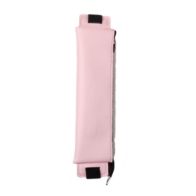 Pen Holder Leather Pen Sleeve Pouches with Adjustable Elastic Bands, Zippered Pen Holder for Notebook, Planner, Journal, F19E