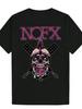 Graphic T-shirt - Black Edgy Punk Rock Style with Skull
