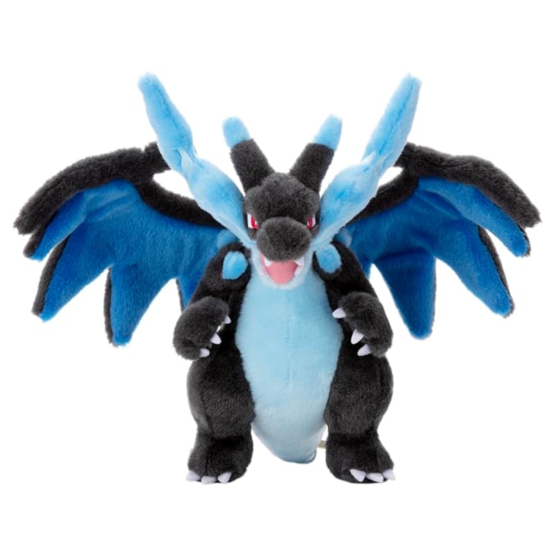 

Takara Tomy Arts (TAKARATOMY A.R.T.S) Pokemon I Choose You! Pokemon Get Plush Toy Mega Charizard X Plush Toy, Approx. 35cm Wide