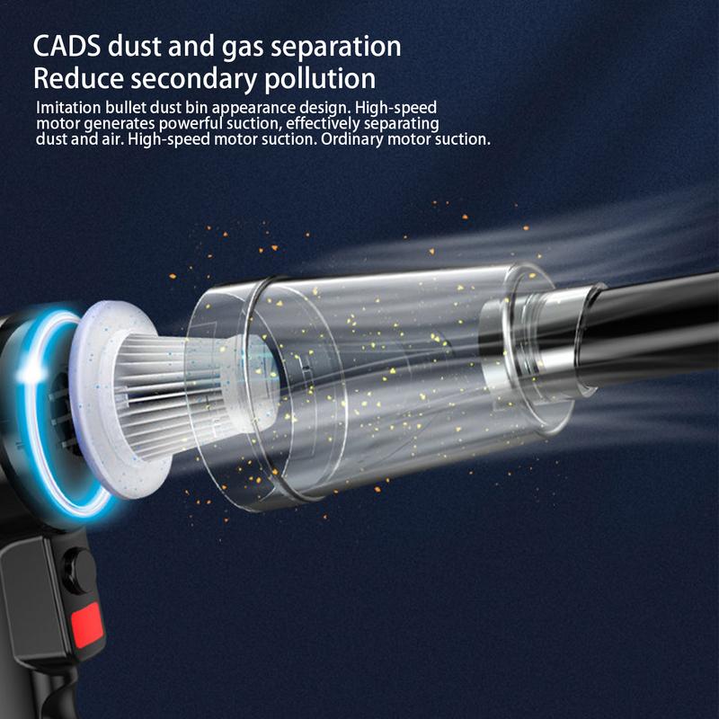 Aspirator portabil fără fir pentru mașină, aspirator reîncărcabil fără fir, aspirator portabil puternic cu aspirație 9000pa