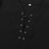 European & American Retro Medieval Costume Lace-up Shirt Cosplay Top