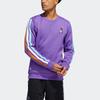 Adidas Dunk Crew Mitchell Collision Stripe Embroidery Fleece Basketball Sweatshirt Men Sweatshirt Purple H43782