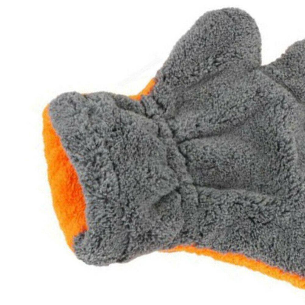 2Pcs Wear-resistant Double-sided Five Finger Gloves Vehicle Cleaning Gloves Car Body Interior