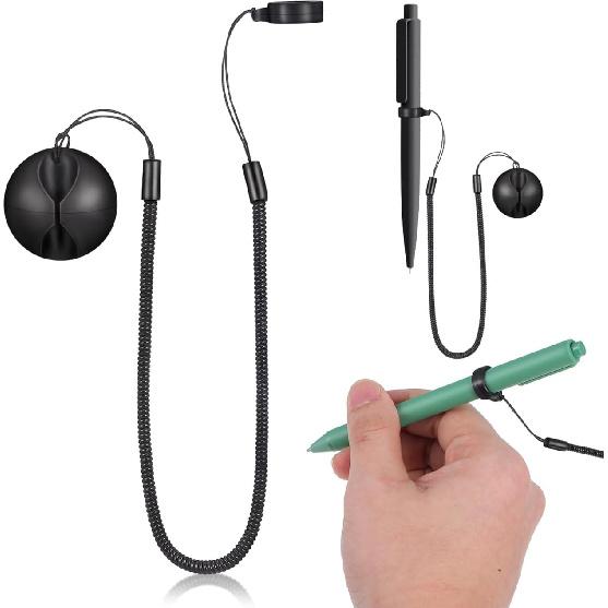 Artibetter 2Pcs Elastic Rope Lost Tether for Touch Pens Stretchy Pen Leash with Ring for Desk Clipboards and Drawing Applications