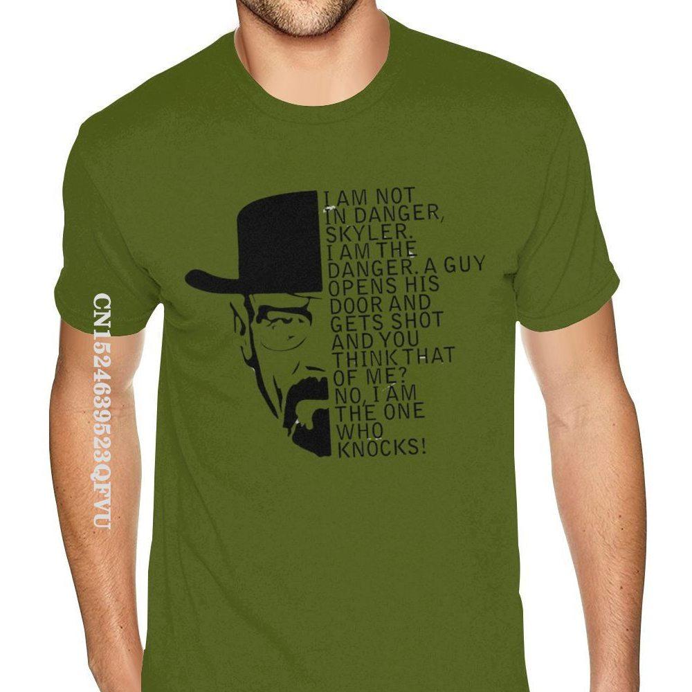 Oversized T Shirt Breaking Bad Walter Heisenberg I Am The Danger Simple Design Gothic Style Anime Tshirt Mens Designer Shirts