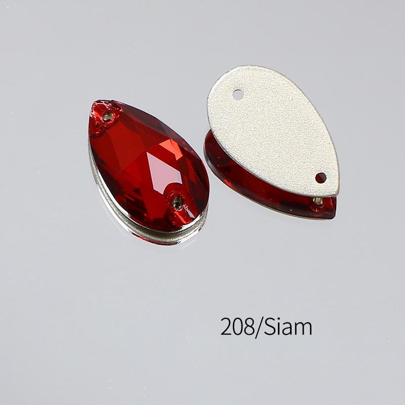 Dongzhou Crystals Sewing Accessories Waterdrop Shape Flatback Rhinestones for Garments & Shoes Crystal Stone Beads
