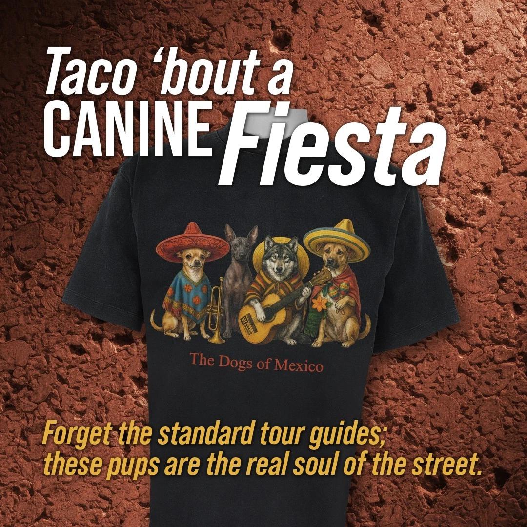 The Dogs of Mexico - Paw Prints Tee 4XL