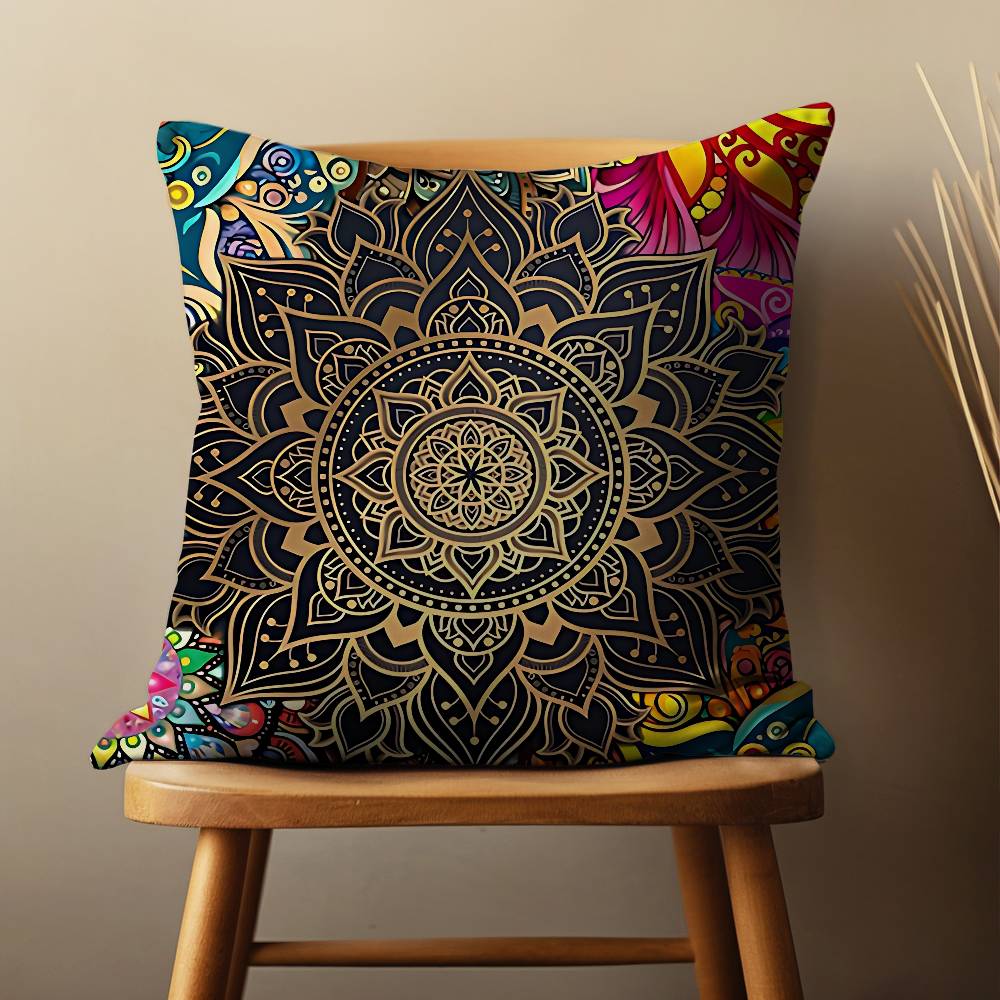 Beauty Mandala Art Totem Pillow Case For Room Sofa Cushion Cover Suitable For Home Bedroom Decoration And Protector