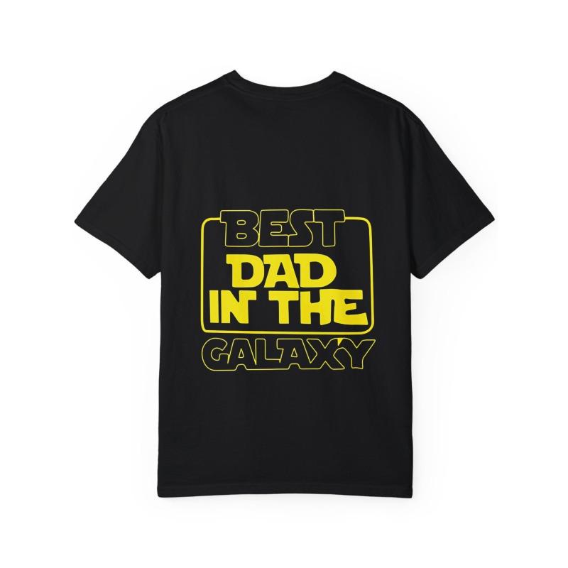 Best Dad In The Galaxy T Shirt White Star Wars Inspired Graphic for Father Day Gift