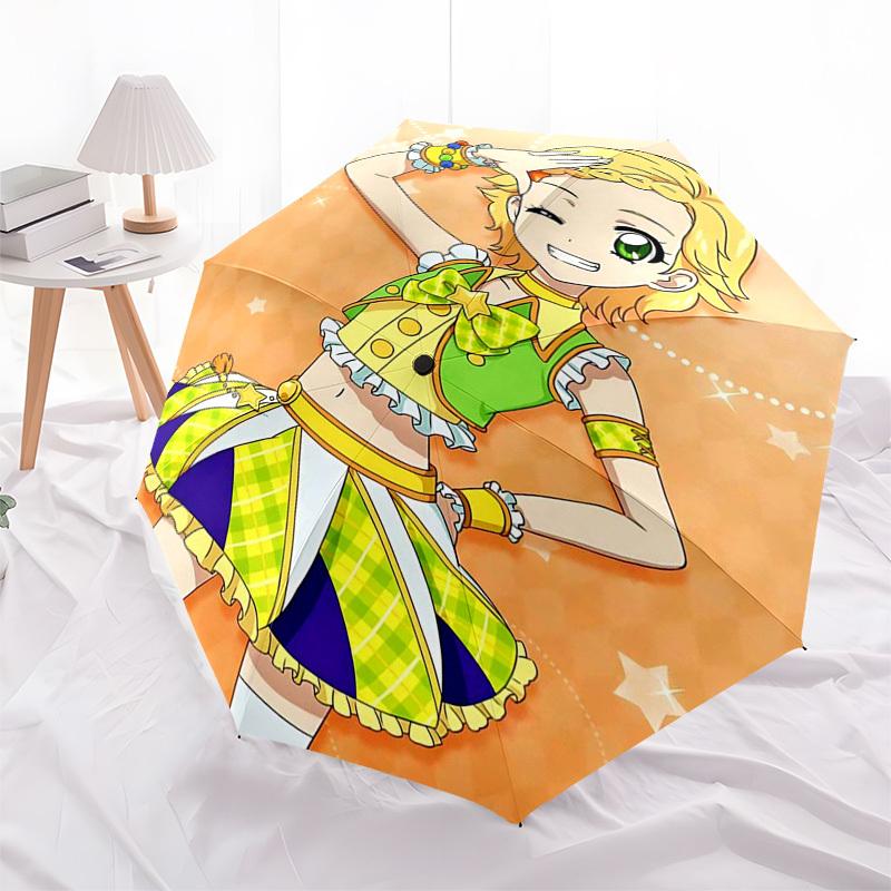 

1pc Pichi Lemon Outdoor Umbrella - Automatic Opening/Closing, Portable 3-Fold Design with 8 Iron Ribs, Perfect Gift for Fans, Travelers, Daily Use, Fe
