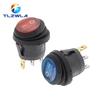 1PCS On Off Waterproof Vehicle Boat Switch Round Switch SPST 3Pin Rocker Switch 6A 10A 250V 125V AC LED