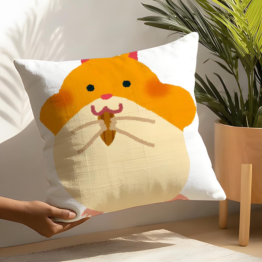 Linen Cushion Covers For Decorative Sofa Home Pillows Case Car Chair Pillows Cases Fantasy Cartoon Colorful Animal Patterns