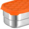 3pcs Stainless Steel Kids Lunch Container Leak Proof Design With Silicone Lids Easy To Open And Stackable