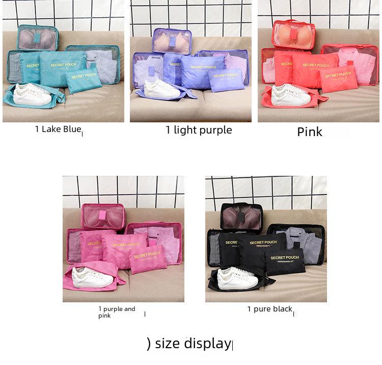 Koreanisches Reiseset: 6- und 7-teilige Aufbewahrungstaschen für Kleidung und Accessoires