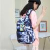 3Pcs/set Cartoon K-Pop Printed Backpack with Pencil Case Lunch Bag for Teenager Girl Boy Bookbag Kid Gift Large Capacity Waterproof Travel Bag