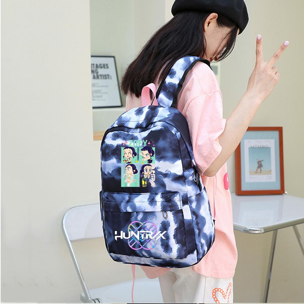 3Pcs/set Cartoon K-Pop Printed Backpack with Pencil Case Lunch Bag for Teenager Girl Boy Bookbag Kid Gift Large Capacity Waterproof Travel Bag