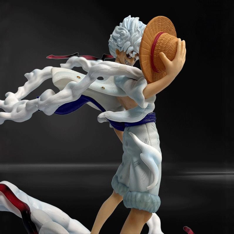 25cm One Piece Luffy Stand With A Straw Hat Anime Figure Figures Models Pvc Statue Models Fans Collectible Ornament Doll Toys