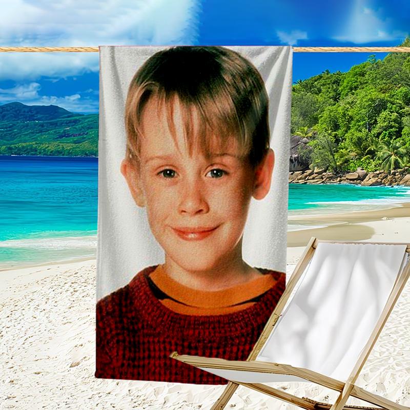 Ultra-Soft Beach Towel with Home Alone Theme,Ideal for Pool - Camping, Diving - Perfect Travel Essential, Vibrant Beach Towel.