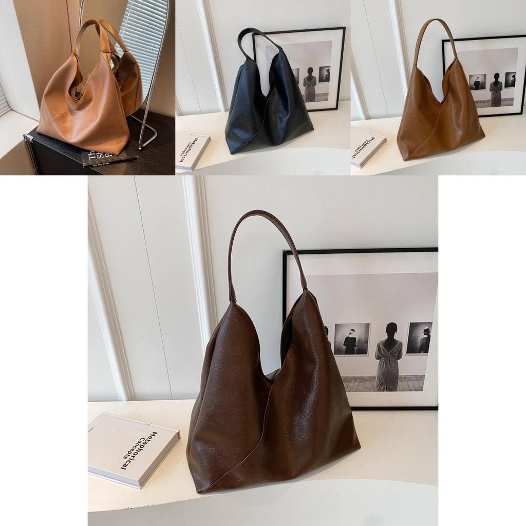 Solid Color Shoulder Bag For Women With Magnetic Closure And Large Capacity For Daily Use