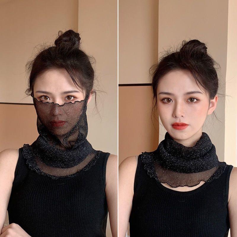 New Versatile Magic Scarf Headband Small Scarf Sunscreen Mask Hanging Ear Style Solid Color Scarves Party Gift