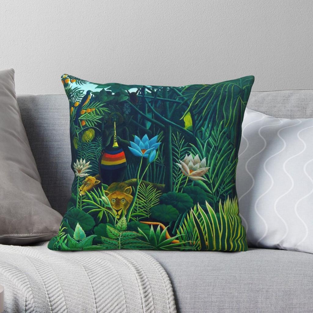 Henri Rousseau The Dream Square Pillowcase Polyester Linen Velvet Creative Zip Decorative Throw Pillow Case Bed Cushion Cover