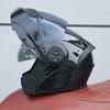 ORZ Open Face Helmet Men's and Women's Four Seasons Dual Mirror Electric Bicycle Full Helmet Tail Wing