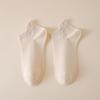 Women's Summer Thin Cotton Ankle Socks - Antibacterial, Odor-Resistant, Breathable, Sweat-Absorbing in Solid White