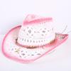 Popular European and American Classic Hollow Western Cowboy Hat Men's and Women's Fashion Vacation Breathable Sunshade Straw Hat