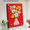 Colorful Flower Vase Floral Bouquet 5D Pearl Painting Kit with Frame DIY Sparkling Bead Canvas Art Relaxing Craft for Girls Room Decor