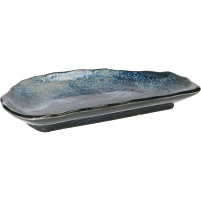 Mino Ware Plate, Long Plate, Half Moon Plate, Approx. 21 X 13cm, Dishwasher Safe, Microwave Safe, New Awayuki, Made In Japan 132-0510