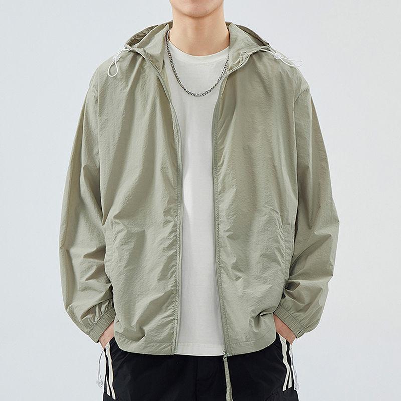 Men's  Modest Blue Cover Up Summer Lightweight Breathable Loose Fit Outdoor Office Appropriate Sun Protection