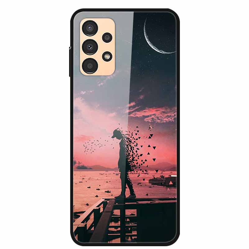 Funda para Samsung A53 5G 2022 Mármol Vidrio Templado Tapa Dura para Fundas de Teléfono Samsung Galaxy A33 A73 5G Protección Fundas