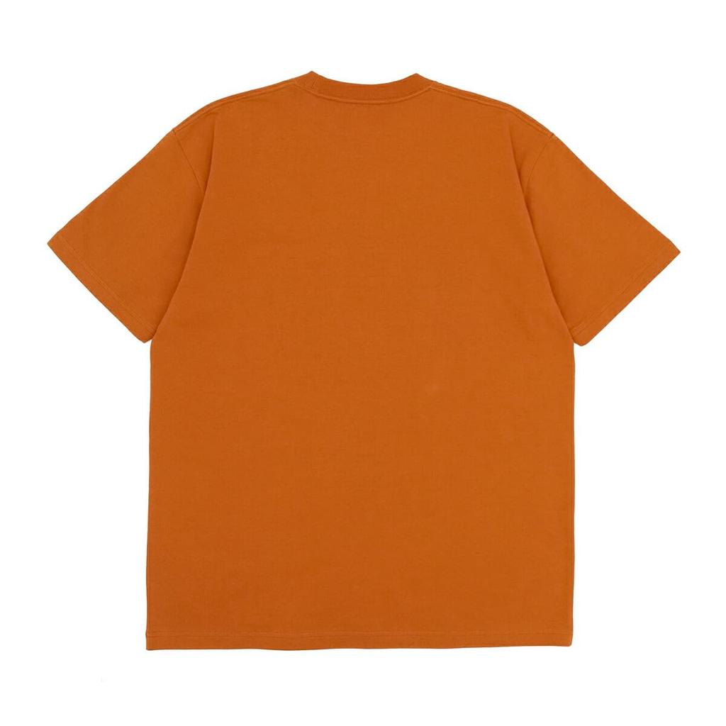 New Era Short Sleeve Pocket Rust Orange M Cotton Pocket Tee Mini Brand Logo T-Shirt
