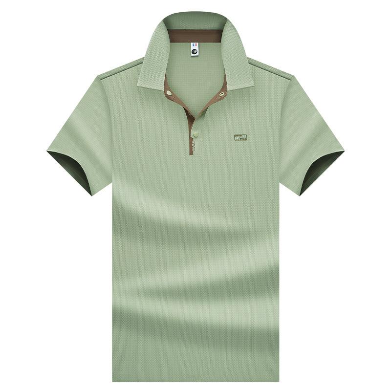 Short-sleeved POLO shirt, men's pure cotton breathable T-shirt, business casual lapel top