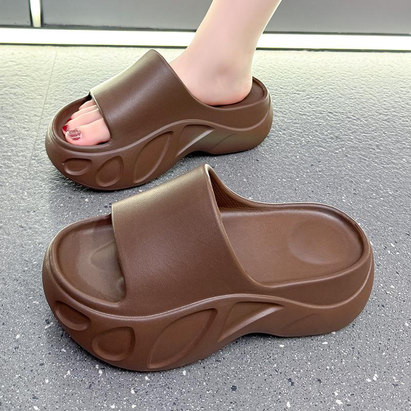 Kleine hochhackige Hausschuhe Damen neu rutschfest weichsohlig dicksohlig modisch vielseitig schlicht EA Oberbekleidung erhöhende Hausschuhe