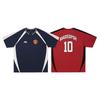 Mens Vintage American Style Soccer T-Shirt Loose Fit Short Sleeve Tee Teen Youth