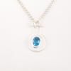 Swiss Blue Topaz Gemstone 925 Stamped Silver Jewelry Handmade Women Pendant 1.4" PP-57-3