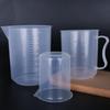 Plastic Beaker Set: 50ml Beaker, 100ml Graduated Cylinder, 500ml Beaker, 1000ml Double-Sided Graduated Cup