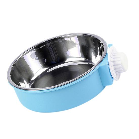 

Stainless Steel Bowl for Pet Cage Anti Spill Pet Feeding Bowl Removable Hanging Pet Bowl for Cat Dog Rabbit Cage